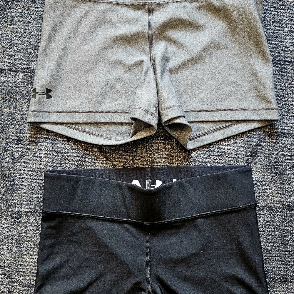 Under Armour Women's Gray and Black Shorts